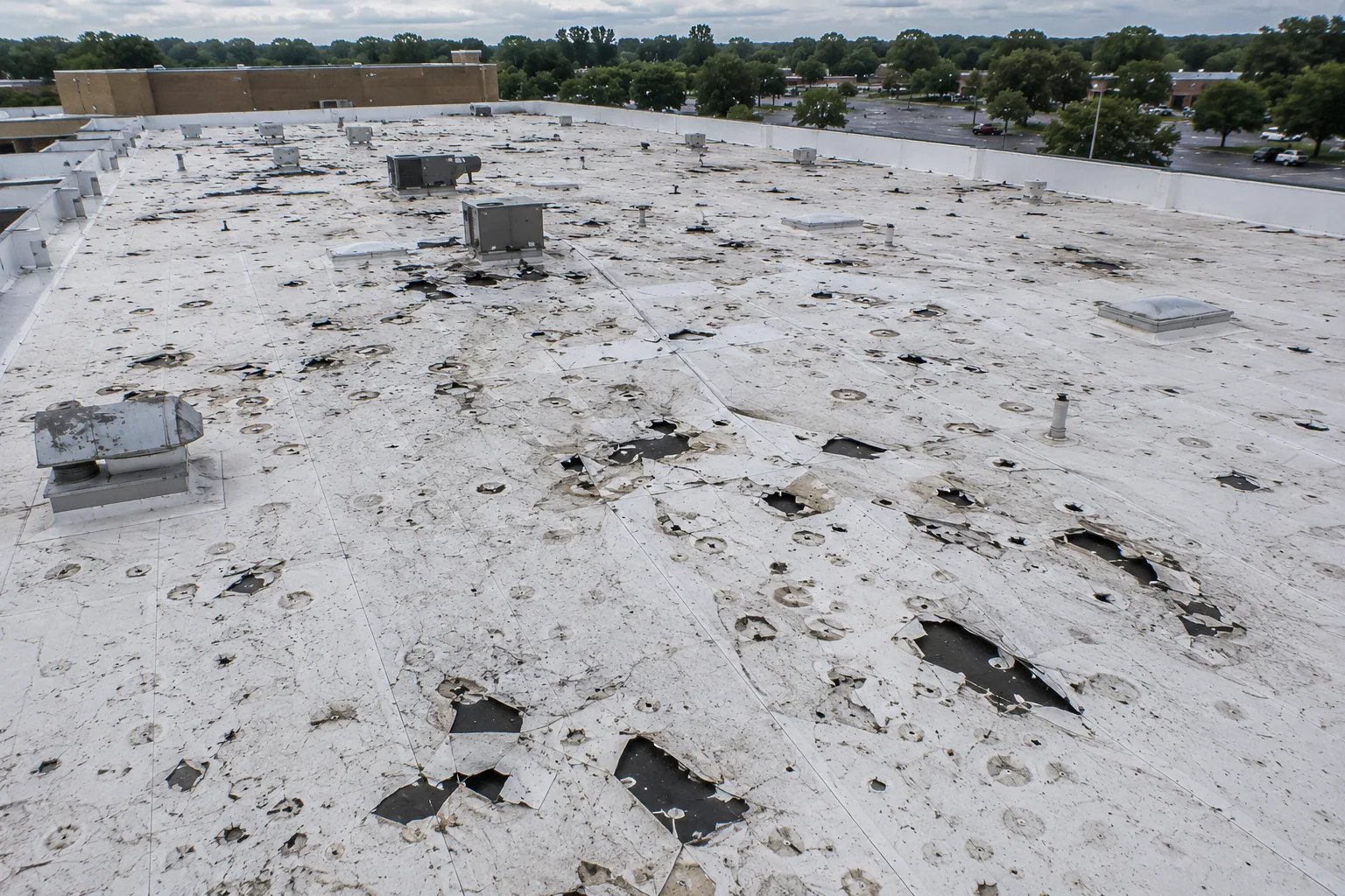 Commercial Roofing Documentation for Insurance Restoration in High Point, NC
